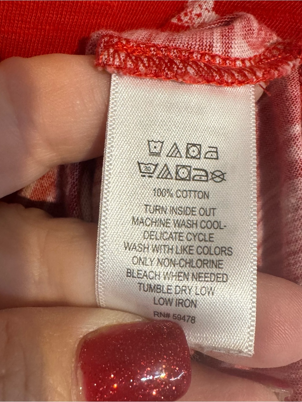 Cynthia Rowley  Red Star V-Neck Short Sleeve Tee  PLUS: 3X   #5 - Picture 6 of 7